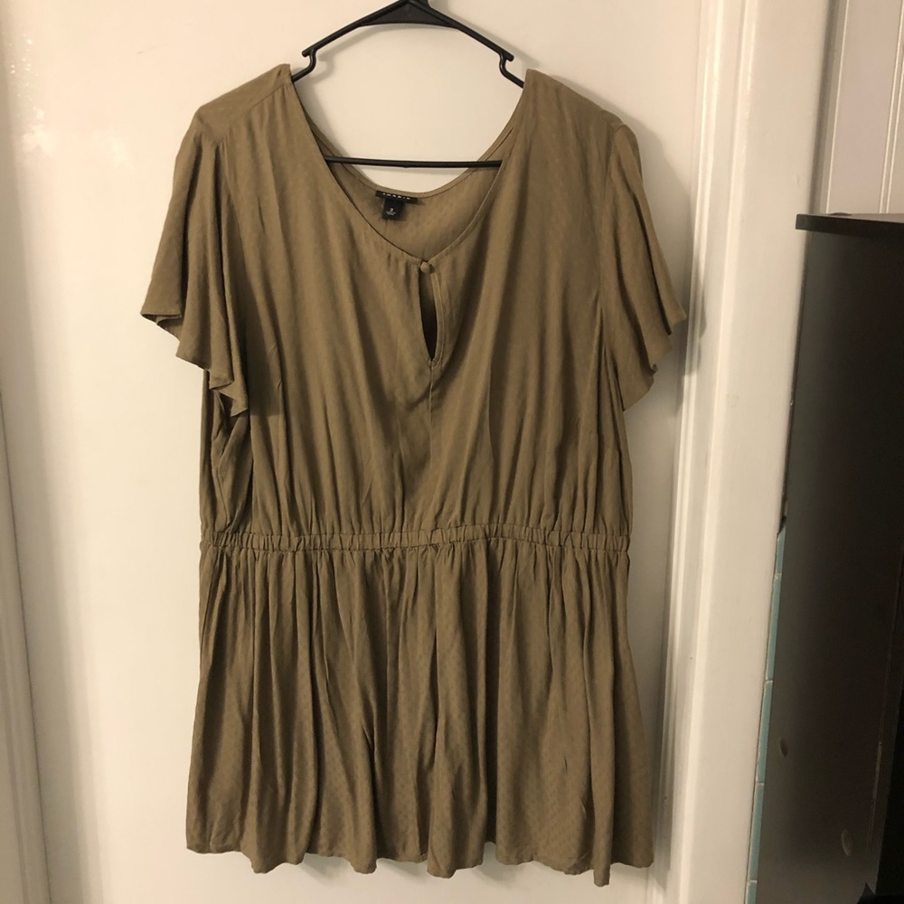 Torrid women’s plus size 2X olive green blouse